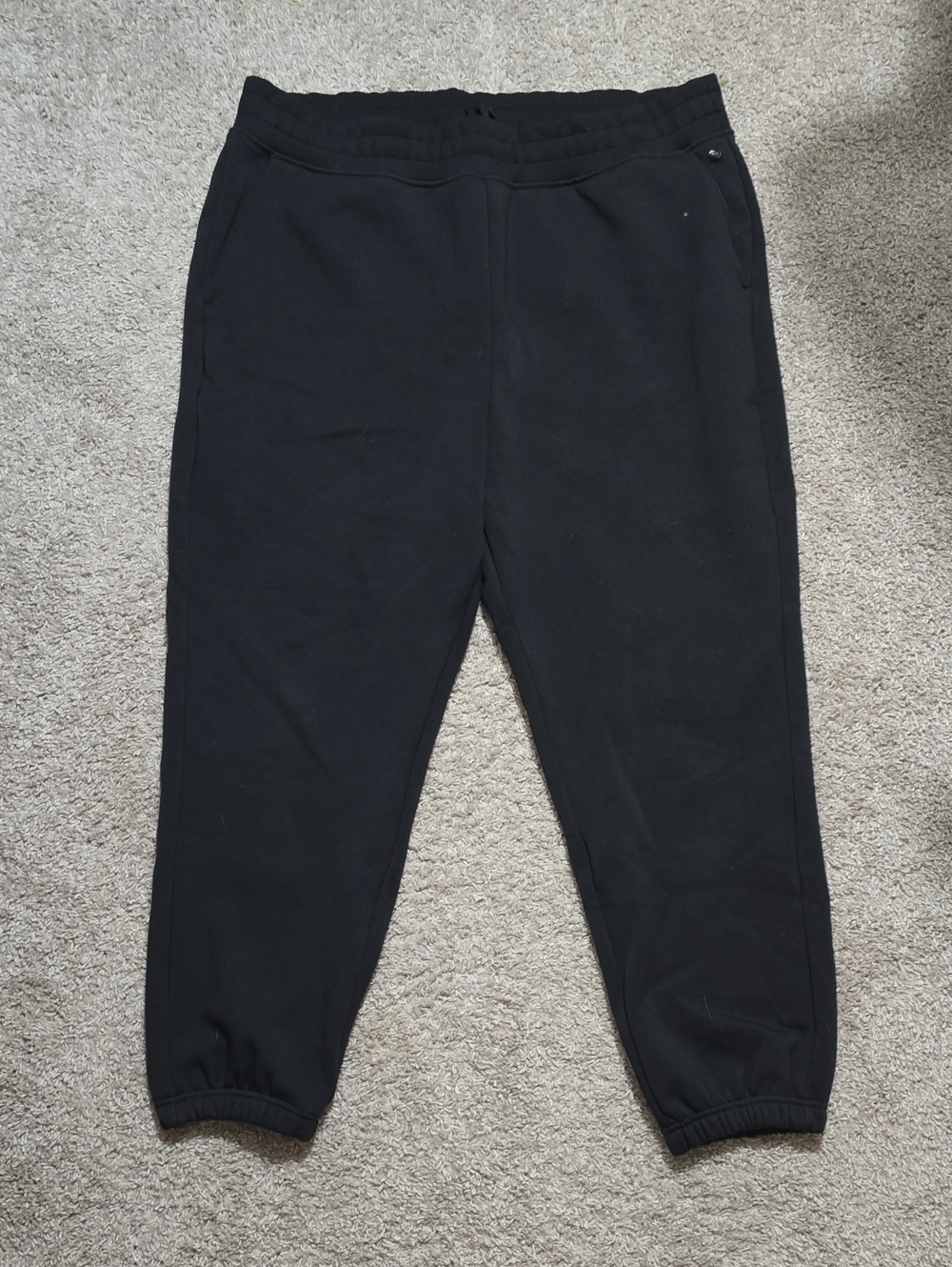 CALIA Women's Soft Scuba Brushed Fleece Cinch Jogger BLACK XL